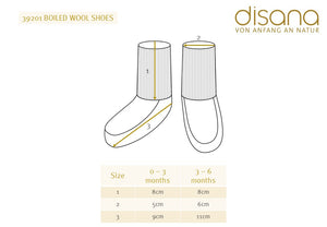 Boiled Wool Booties (0-6m)