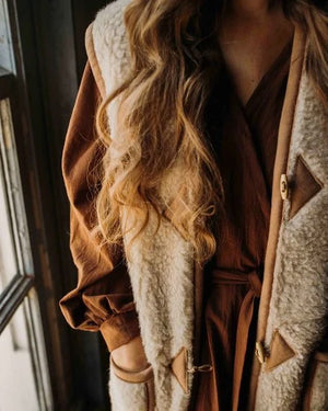 Women's Fleece Alpen Vest - 100% Wool - Beige (S, M, L) *Returning Spring