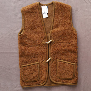 Women's Fleece Alpen Vest - 100% Wool - Caramel