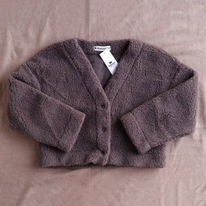 Women's Plush Cropped Cardi Jacket - 100% Wool