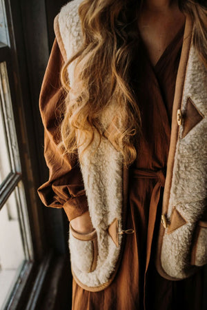 Women's Fleece Alpen Vest - 100% Wool - Beige (S, M, L) *Returning Spring