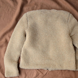 Women's Plush Cropped Jacket - 100% Wool - Sand (S, M, L) *Returning Soon