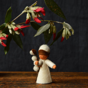 Ambrosius Handcrafted Wool Flower Fairies - Winter