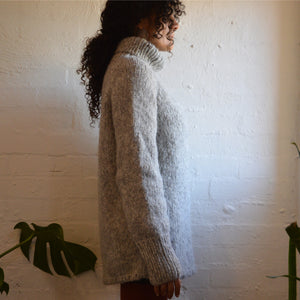 Women's Rollneck Jumper - Handknitted Alpaca/Pima Cotton *Returning 2026