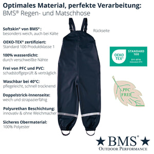 Mud Pants/Rain Dungarees with Bib - PFC free SoftSkin® (9m-6y)