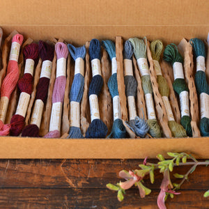 The Mender's Palette Box - 100% Organic Wool Plant Dyed Threads