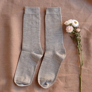 Ribbed Alpaca/Merino Socks (Adults 35-45)