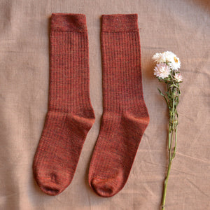 Ribbed Alpaca/Merino Socks (Adults 35-45)
