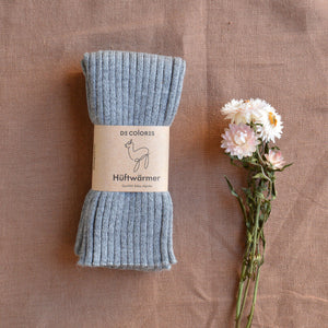 Rib Belly Warmer - 100% Baby Alpaca - Light Grey Melange *Last Ones!