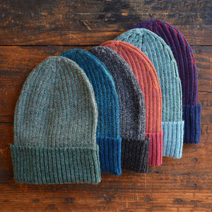Brioche Rib Knit Beanie - 100% Baby Alpaca (Child-Adult)