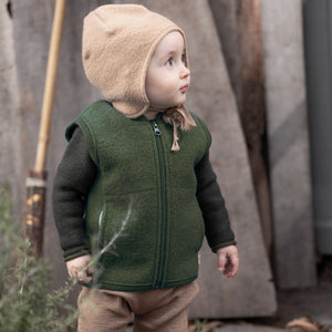 Boiled Wool Zip Vest (1-10y+)