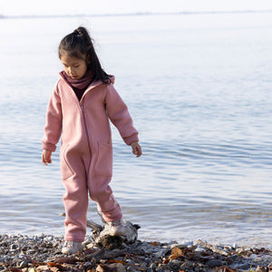 Boiled Wool Zip Overalls - Graphite (3-6y) *Retired Colour