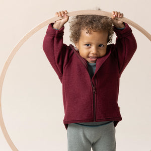 Boiled Wool Zip Jacket (3-10y)