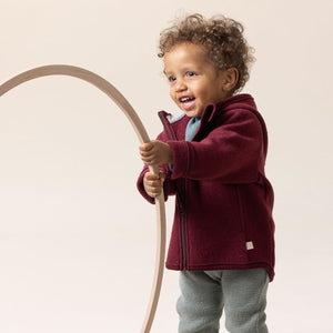 Boiled Wool Zip Jacket (3-10y)