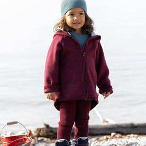 Boiled Wool Zip Jacket (3-10y)