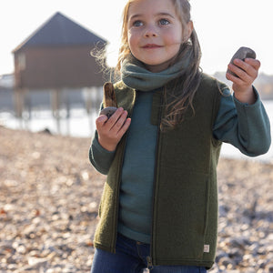 Boiled Wool Zip Vest (1-10y+)