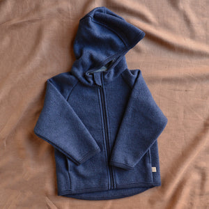 Boiled Wool Zip Jacket (3-10y)