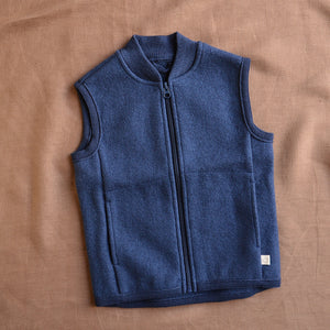 Boiled Wool Zip Vest (1-10y+)
