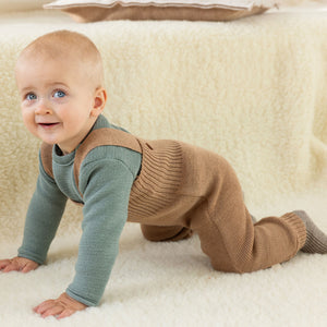 Knitted Dungarees - Organic Merino Wool (3m-4y)