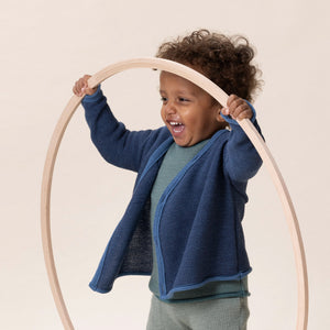 Organic Merino Baby Jacket - Cassis/Rose (3m-4y) *Retired Colour