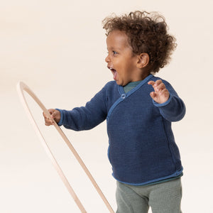 Organic Merino Baby Jacket - Cassis/Rose (3m-4y) *Retired Colour