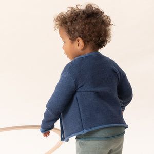 Organic Merino Baby Jacket - Cassis/Rose (3m-4y) *Retired Colour