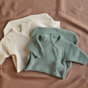 Knitted Sleeping Bag with Arms - Organic Merino Wool (0-18m)