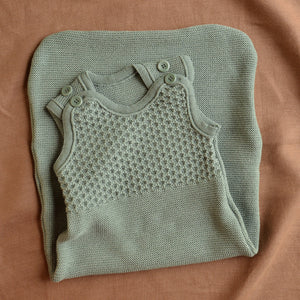 Knitted Sleeping Bag Sleeveless - Organic Merino Wool - Natural (0-18m+)
