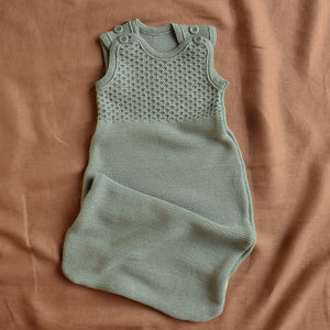Knitted Sleeping Bag Sleeveless - Organic Merino Wool - Natural (0-18m+)