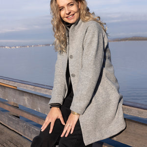 Women's Boiled Wool Coat - Toffee (S-L)