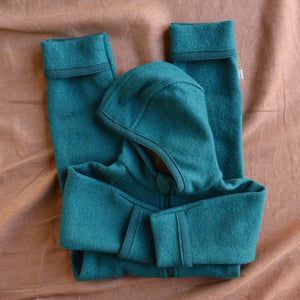 Boiled Wool Zip Overalls - Pacific (6m-4y)