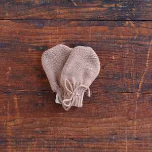 Knitted Baby Mittens - 100% Organic Merino (0-12m)