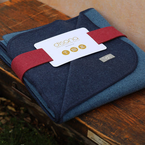 Double Faced Boiled Wool Blanket Organic Merino (L 100x135cm)