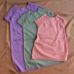 Kids Knitted Summer Pocket Dress - Organic Linen/Cotton (1-10y)