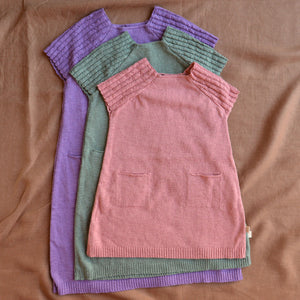 Kids Knitted Summer Pocket Dress - Organic Linen/Cotton (1-10y)