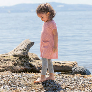 Kids Knitted Summer Pocket Dress - Organic Linen/Cotton (1-10y)