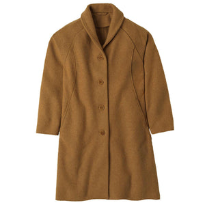 Women's Boiled Wool Coat - Toffee (S-L)