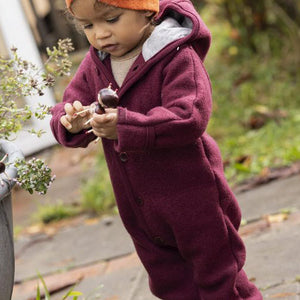 Boiled Wool Overalls with Hood (0-4y) *New AW25/26!