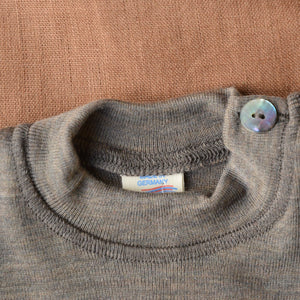 Walnut Organic Merino/Silk Top with shoulder buttons (0-5y)