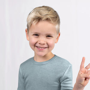 Child's Long Sleeve Top - Organic Merino/Silk (1-14y)