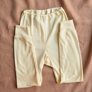 Child's Long Johns / PJ Bottoms - 100% Organic Merino Wool - Natural (1-12y)