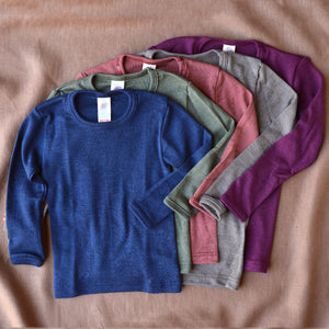 Child's Long Sleeve Top - Organic Merino/Silk (1-14y)