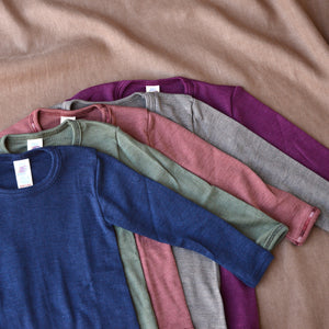 Child's Long Sleeve Top - Organic Merino/Silk (1-14y)