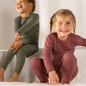 Child's Long Sleeve Top - Organic Merino/Silk (1-14y)