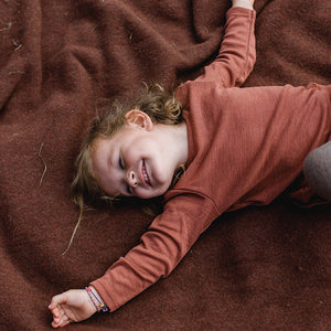 Child's Long Sleeve Top - Organic Merino/Silk (1-14y)