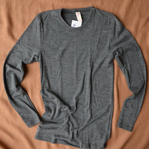 Men's 100% Organic Merino Wool Long Sleeve Top *Returning 2026