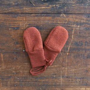 Baby Mittens - 100% Organic Wool Fleece (0-18m)