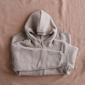 Hooded Jacket - Organic Wool Fleece with Zip (big kids 9-12y)
