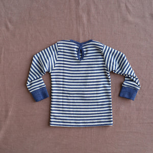 Baby Long Sleeve Top - 100% Organic Merino - Stripes (0-3y)