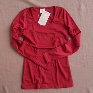 Women's 100% Organic Merino Wool Long Sleeve Top